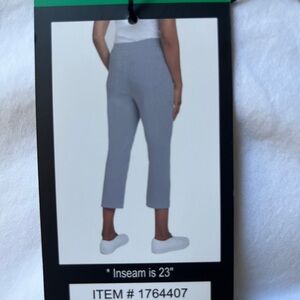 Mario Serrani Navy and Ivory Striped Capri